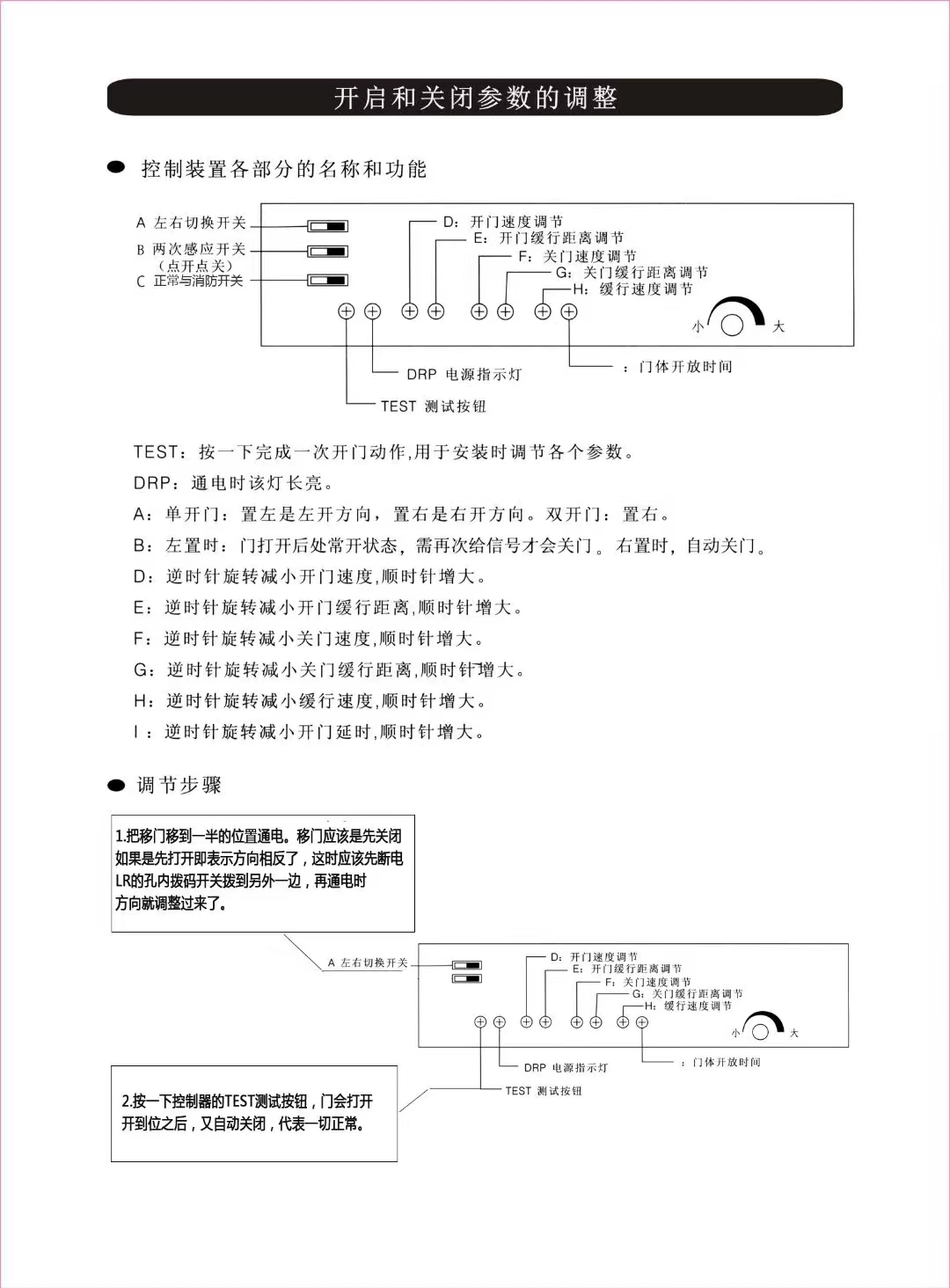 自动门控制器接线图